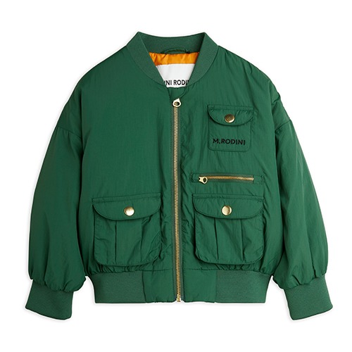 [minirodini] Nylon baseball jacket - Green