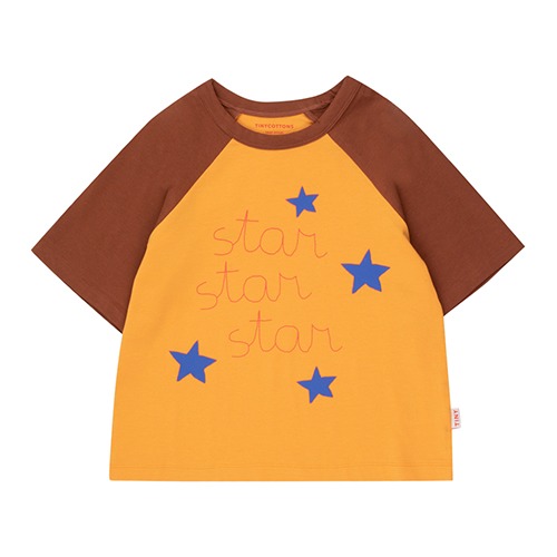 [tinycottons] STAR TEE - orange/dark brown