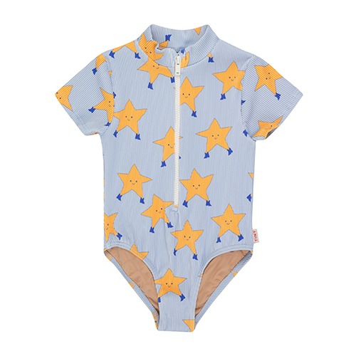 [tinycottons] DANCING STARS SWIMSUIT - blue grey