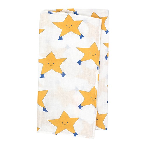 [tinycottons] DANCING STARS SWADDLE - off-white